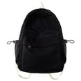 thumbnail image 1 of Teens Fashion Backpack Solid Zipper Large Capacity Nylon Backpack (White), 1 of 10