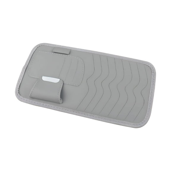 LAMIRO CD Case Multifunctional Large Capacity Faux Leather Car Sun Visor CD DVD Storage Organizer for Car Interior