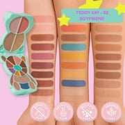 KimChi Chic Teddy Kim Palette - 17 Playful Eyeshadows, 2 Blushes, 2 Highlighters, Cruelty Free Makeup Palette, Boyfriend Mint 1.09 oz