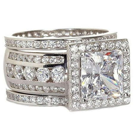 Design Wedding Collection - Ginger Lyne Collection Beverly Gorgeous 3 Ring Bridal Wedding Ring Set