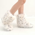 thumbnail image 2 of Women's faux fur boots furry snowshoes elegant and stylish booties warm and comfortable non-slip outdoor flats, 2 of 6