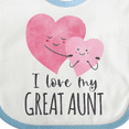 thumbnail image 4 of Inktastic I Love My Great Aunt Two Hugging Hearts Boys or Girls Baby Bib, 4 of 4
