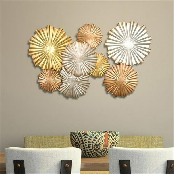 MultiMetallic Circles Wall Decor, 19.88 x 32.28 x 1.57 in. Walmart