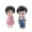 Blue Pink, variant on Joernso 2Pcs/Set Resin Boy Girl Couple Model Figurine DIY Miniature Landscape Accessory