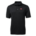 thumbnail image 2 of Men's Cutter & Buck Black Richmond Flying Squirrels Virtue Eco Pique Tile Print Recycled Polo, 2 of 3