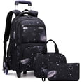 thumbnail image 2 of Mochilas con ruedas Mochila con ruedas para niños escolares Mochila con ruedas Space-Galaxy Roller Bookbag, 2 of 5