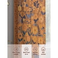 thumbnail image 6 of Boho Yellow Flowers Sheer Curtains 84 Inch Length 2 Panels Set Window Treatments, Spring Abstract Watercolor Floral Leaf Rod Pocket Semi Curtains for Living Room/Bedroom/Kitchen Décor, 104"W x 84"L, 6 of 7
