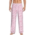 thumbnail image 2 of Lsque Ribbon Bow Print Men's Pajama Pants, Lounge Pant - Comfortable Home Wear,Elastic Waistband, Stylish Design-X-Large, 2 of 9