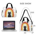thumbnail image 3 of FORMRS 16" Laptop Sleeve Bag Carrying Case with Handle Travel Shoulder Briefcase, Black Cat Rainbow, 3 of 8