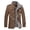 Khaki, variant on WREESH Fashion Winter Coat Men'S Casual Solid Color Buttons Pockets Long Sleeve Hoodless Casual Outwear Black