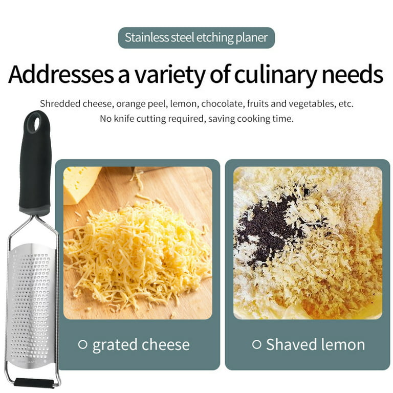 Zekpro Parmesan Cheese Sharp Zester for Vegetables, Fruits Dishwasher Safe Black Handle