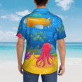 thumbnail image 4 of Fuzoiu Submarine And Landscape Print Hawaiian Shirt for Men, Summer Beach Casual Short Sleeve Button Down Shirts, Men’s Beach Summer Shirts with Pocket,3X-Large, 4 of 7