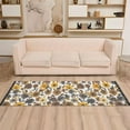 thumbnail image 2 of Yayeee Runner Rug for Bedroom 2'x6' Machine Washable Hallway Non Slip Mat, Brown Flowers, 2 of 8