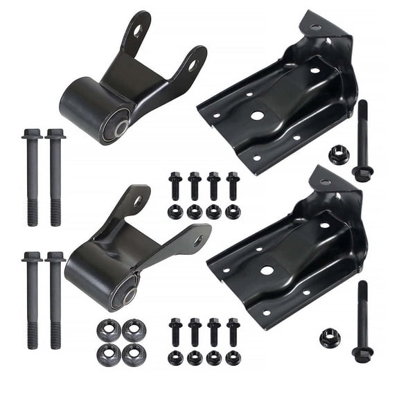 BST BSSP 722-032 722-029 Rear Leaf Spring Hanger Bracket Shackle Kit Compatible with 1999-2013 Chevy Silverado 1500 for 99-13 GMC Sierra 1500 LH Driver Side&RH Passenger Side