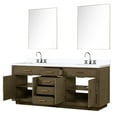 thumbnail image 5 of 84" W X 22" D Grey Oak Double Bath Vanity, White Quartz Top, Faucet, 36in Mirrors Included 84in 22in, 5 of 6