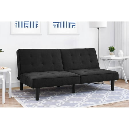 Mainstays Premium Arlo Tufted Futon Black Twin Walmart Com