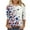 G-Multicolor, variant on Memorial Day T Shirt Fourth of July Shirt Women Women American Flag Tshirt Patriotic Womens Tee Ladies Independence Day Printed Round Neck 3/4 Sleeve T-Shirt Loose Tops
