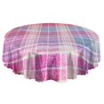 thumbnail image 5 of 60 Inch Round Lace Tablecloth Water Resistant Washable, Denim Jean Cowboy Style, 5 of 5