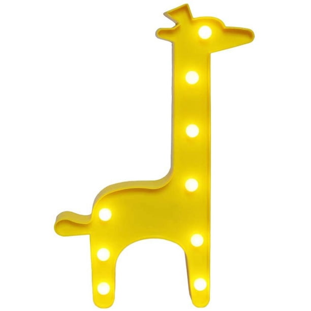 Hermosa luz nocturna LED con forma de jirafa, color blanco cálido, adecuada para dormitorio, habitación infantil, hogar, mesita de noche y decoración del hogar.