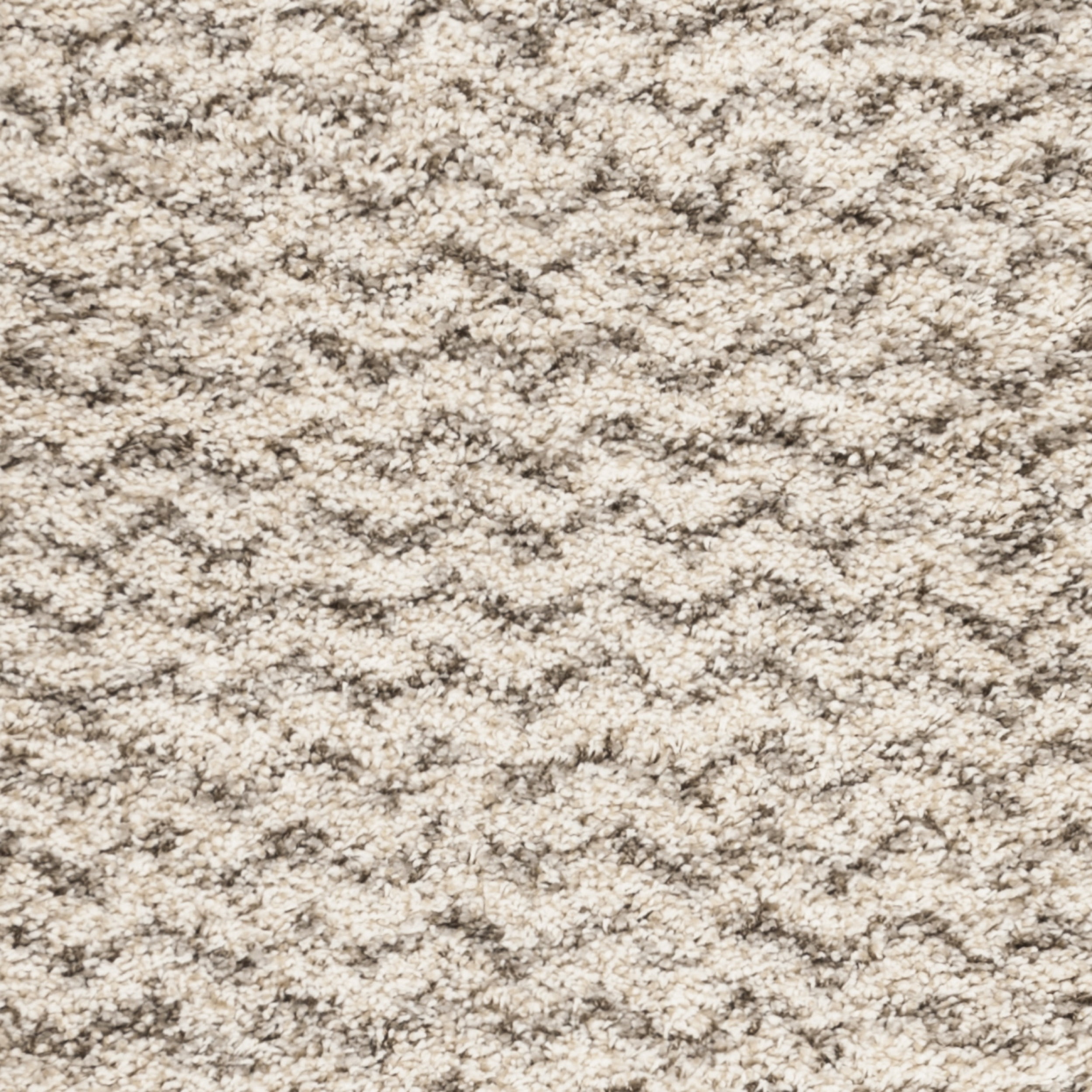 SAFAVIEH Hudson Merrilyn Chevron Shag Area Rug, Ivory/Grey, 5' x 5' Square