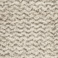 thumbnail image 6 of SAFAVIEH Hudson Merrilyn Chevron Shag Area Rug, Ivory/Grey, 5' x 5' Square, 6 of 7