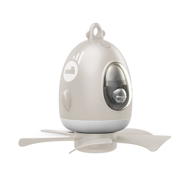 Bearachild Ventilador de techo Colgante Control remoto Temporización ajustable Enfriador de verano Dormitorio Sin escobillas Plástico Refrigeración de Electrodomésticos Blanco Recargable Bearachild HA063956-04