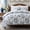 Midnight Blue (No Comforter), variant on EverGrace 100% Cotton Sateen Duvet Cover Set Queen Size, 3 Piece Floral Toile Bedding Set, Pre-Washed Soft & Breathable, Button Closure with 2 Pillow Shams, Blue Linen, 90"x92"