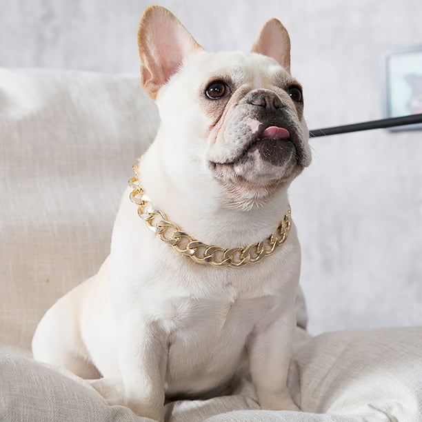 Cheers 36cm 45cm Adjustable Dog Cat Punk Chain Collar Lead Wide