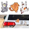 thumbnail image 1 of Scratch Cat Vinyl Car Sticker, 3D Cartoon Animal Cat Kitten Sticker, Funny Car Window Sticker, Waterproof PVC Cat Sticker, 1 of 4