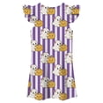 thumbnail image 4 of Ruiwill Girls Dress Halloween Pumpkin Ghost Print Cap Sleeve Crew Neck Nightgown Dress Winter Girls Outfit Size 9-10 Years Purple, 4 of 5