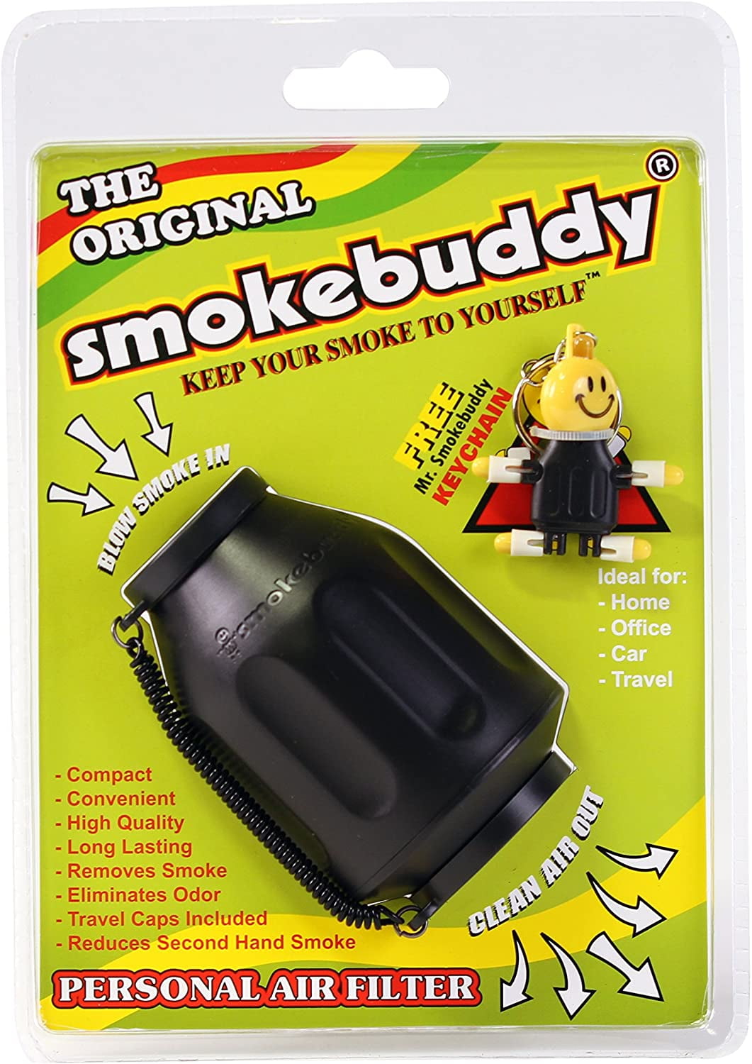 Smoke Buddy Personal Air Purifier Cleaner Filter Removes Odor Wood