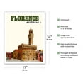 thumbnail image 2 of Florence Italy - Alitalia Airlines - Palazzo Vecchio (The Old Palace) - Vintage Airline Travel Poster c.1966 - Fine Art Matte Paper Print (Unframed) 11x14in, 2 of 4