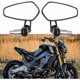 thumbnail image 3 of Motorcycle Handlebar Mirrors Motorbike Mirrors for XJ6 MT01 MT03 MT07 MT09 (Black), 3 of 5