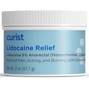 Curist Lidocaine Numbing Cream Maximum Strength 5 Percent Lidocaine Hemorrhoid Ointment 2 oz Jar