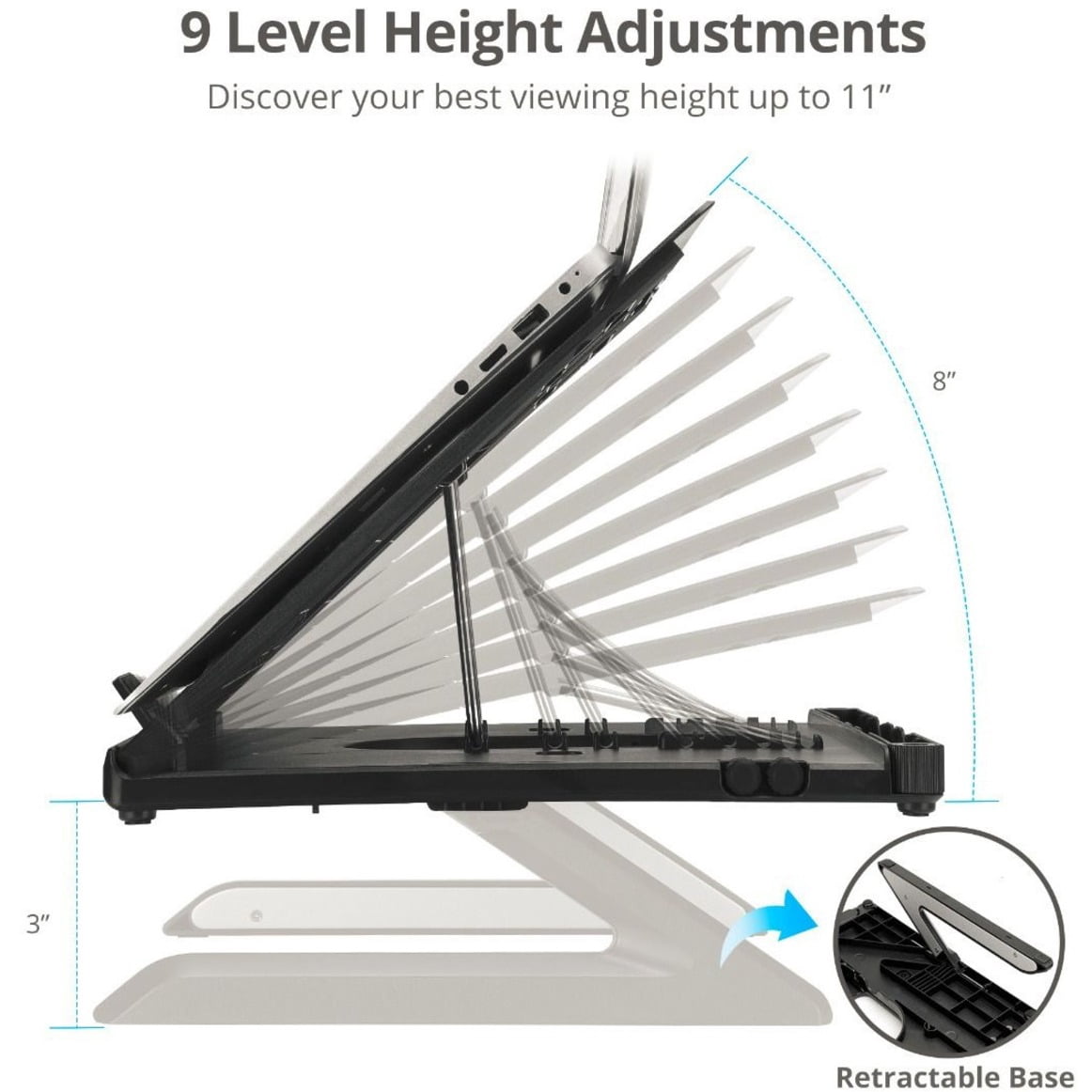 SIIG Adjustable Riser Stand Holder for Laptop up to 17"