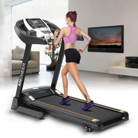 Ancheer Hascon Bluetooth Wifi+12 Running Program 2.25hp Electric Folding Treadmill With Manual Incline App control/Heart Rate Sensor