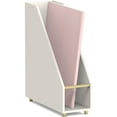 thumbnail image 2 of U Brands 3463U02-06 Juliet 3.75 x 9.75 x 11.77 Magazine Holder - White, 2 of 2