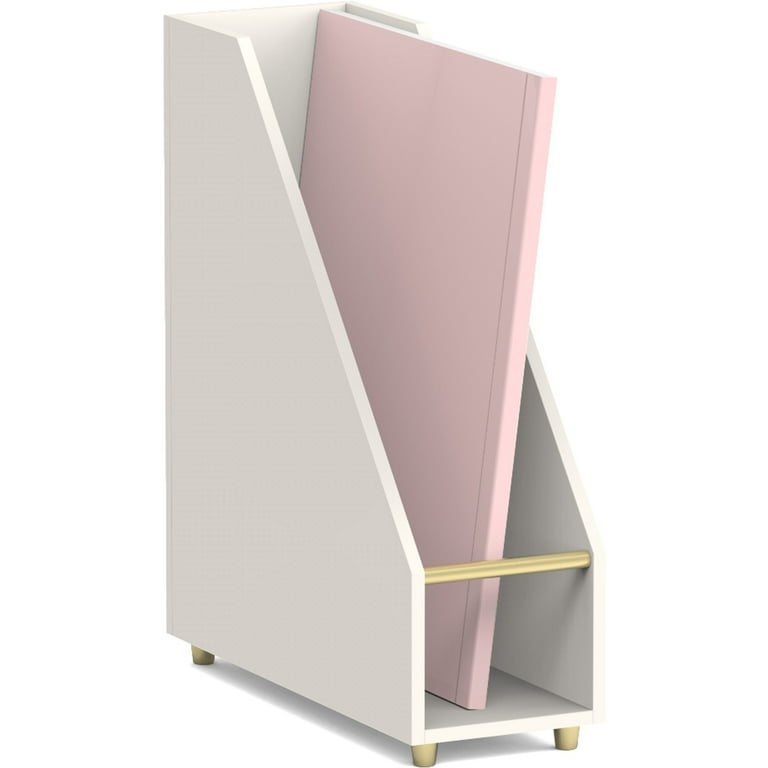 Juliet Magazine Holder, 3.75 x 9.75 x 11.77, White Juliet Magazine Holder, 3.75 x 9.75 x 11.77, White