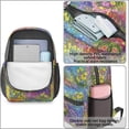 thumbnail image 4 of Pioneer Flower Floral Print Pattern 17" School Backpacks for Teens,Waterproof Oxford Fabric,S-Shape Padded Straps for School,Travel,Hiking,Camping, 4 of 5