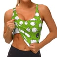 thumbnail image 3 of Picia Funny Sheep Doing Yoga Sports Bra for Women,Padded Strappy Sports Bras Medium Support Yoga Bra with Removable Cups,Running Yoga Bra-XX-Large, 3 of 9