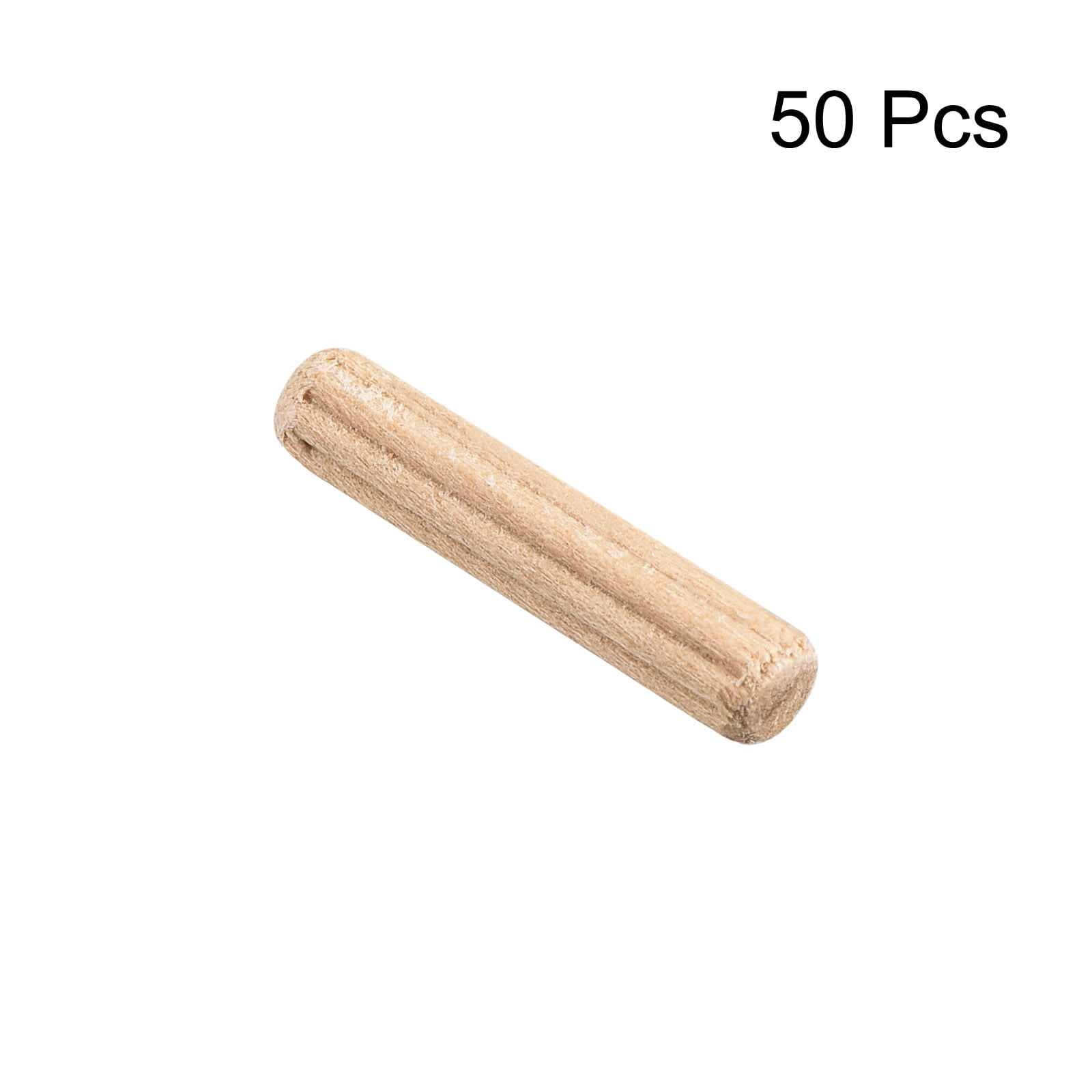 Unique Bargains Wooden Dowel Pin Wood Dowel Pegs Dried Hardwood for Furniture Shelf 4x20mm