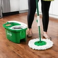 thumbnail image 4 of Libman Tornado Spin Mop Refills-Case of 4-Microfiber Head, Easy to Replace, Machine Washable, Green & White, Pack of 4, 4 of 4