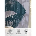thumbnail image 6 of Sheer Curtains 108 Inches Long 2 Panels Set for Living Room, Teal Lip Semi Sheer Curtains for Windows, Kiss Love Grey Retro Art Voile Window Treatments Rod Pocket Curtain, 6 of 7