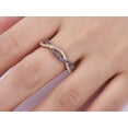 thumbnail image 3 of TAAPSEE JEWELS Lab Created Sapphire Wedding Infinity Band Women's Eternity Ring 14K Rose Gold Plated, 3 of 6