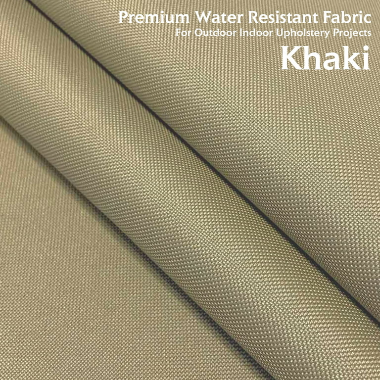 Outdoor Waterproof Canvas Fabric Khaki 60 inch Width Boat Marine Cars Cover Coated DWR Water Repel, Size: 288 x 60, Beige