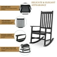thumbnail image 4 of QXDRAGON Wood Rocking Chair, Outdoor Wooden Rocker with Backrest & Armrest, 4 of 9