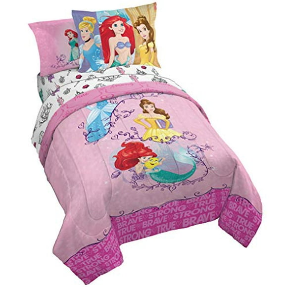 Jay Franco Princess Friendship Adventures 5 Piece Twin Bed Set (Offical Disney Product)