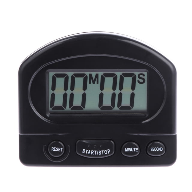 Temporizador digital Reloj despertador Gadgets de cuenta regresiva con pantalla LCD Negro Hugtrwg Para estrenar