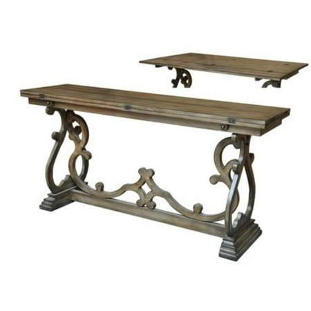 Monticello Shaped Leg Flip Out Sofa Table Walmart Com