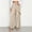 (Fashion 228)Beige, variant on Women's Wrap Overlay Wide Leg Pants Asymmetric Waist Casual Trousers with Tie Detail Fashion Loose Bottoms